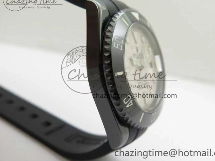 5GF Black Black Best SA3135 Cream Ceramic Dial Submariner on 40mm Strap Rubber Edition 1224